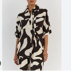 DISSH Nina Cream Vacation Shirt - US size 4 - NWT